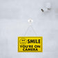 Smile You're on Camera Yellow Warning Sign (BS11)