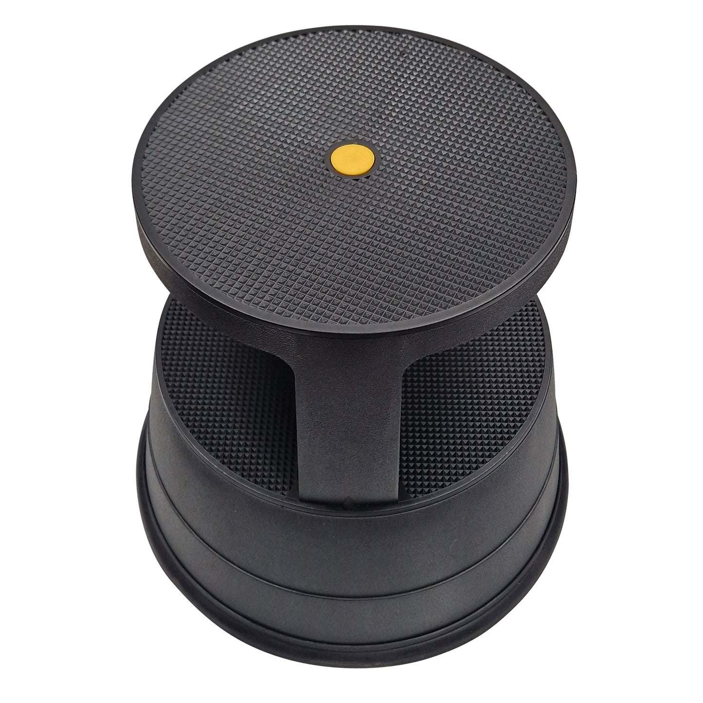 Swift Supastep Black Kick Step Stool with Retractable Castors Heavy Duty PP Great For Work Office Warehouse Retail Home 150kg Load Capacity