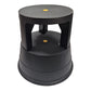 Swift Supastep Black Kick Step Stool with Retractable Castors Heavy Duty PP Great For Work Office Warehouse Retail Home 150kg Load Capacity