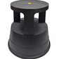 Swift Supastep Black Kick Step Stool with Retractable Castors Heavy Duty PP Great For Work Office Warehouse Retail Home 150kg Load Capacity