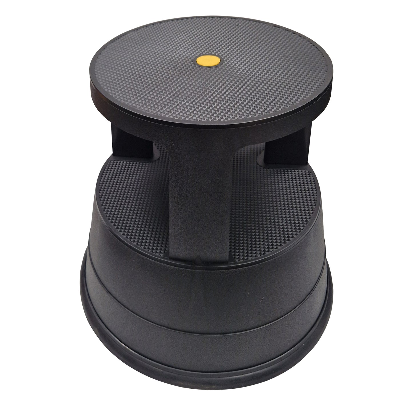 Swift Supastep Black Kick Step Stool with Retractable Castors Heavy Duty PP Great For Work Office Warehouse Retail Home 150kg Load Capacity
