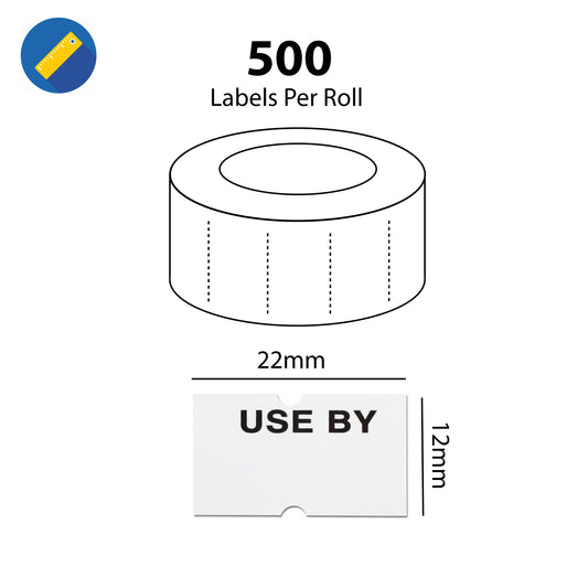 Swift 22 x 12 mm Price Gun Labels CT1 Use By 5,000 Stickers Pricemarking Tags
