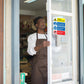 Caution Social Distancing Measures Avoid Touching Plastic Sign (BS24)