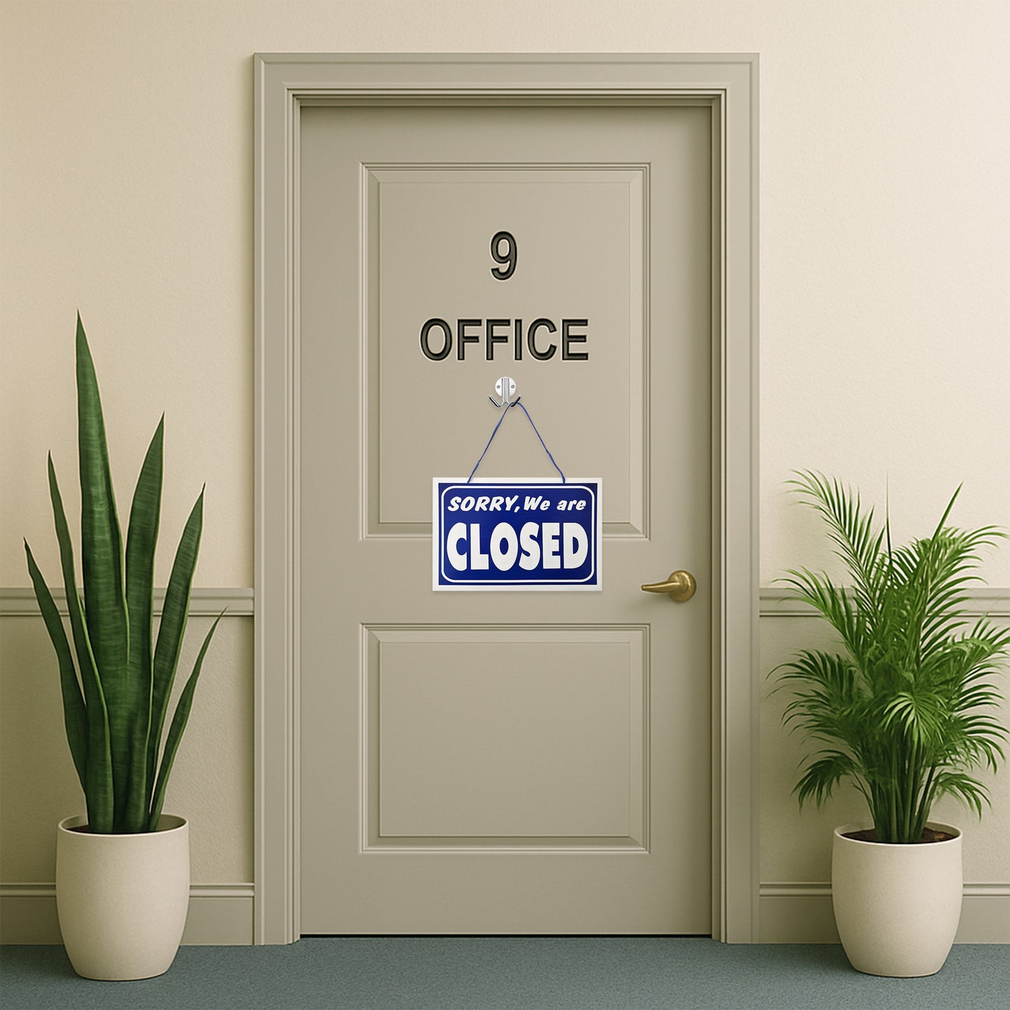 Open / Closed  Plastic Sign - Blue (BS2)
