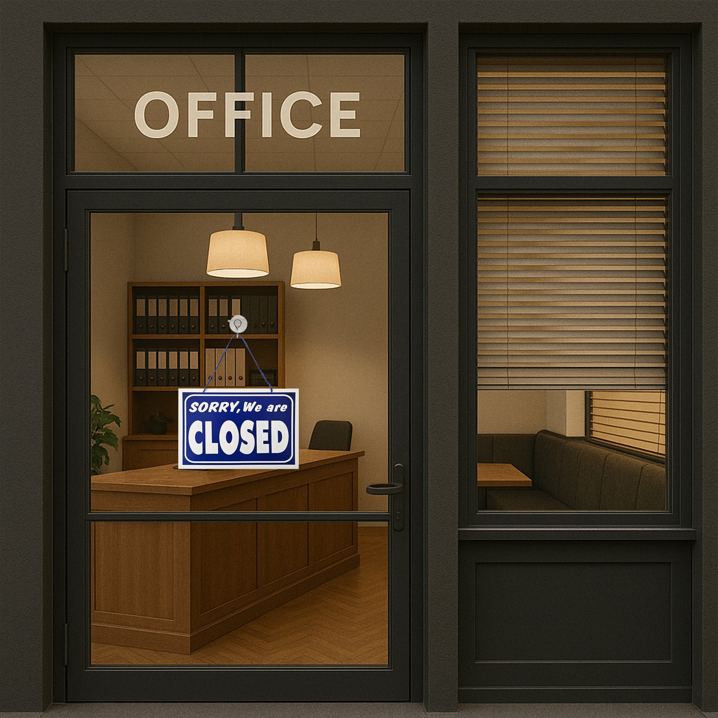 Open / Closed  Plastic Sign - Blue (BS2)