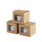 Cupcake Boxes Individual Kraft Brown Single Fairy Cake and Window Cardboard Packaging Gift Box Great For Baking Muffins Cookies Weddings