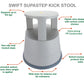Swift Supastep Grey Kick Step Stool with Retractable Castors Heavy Duty PP Great For Work Office Warehouse Retail Home 150kg Load Capacity