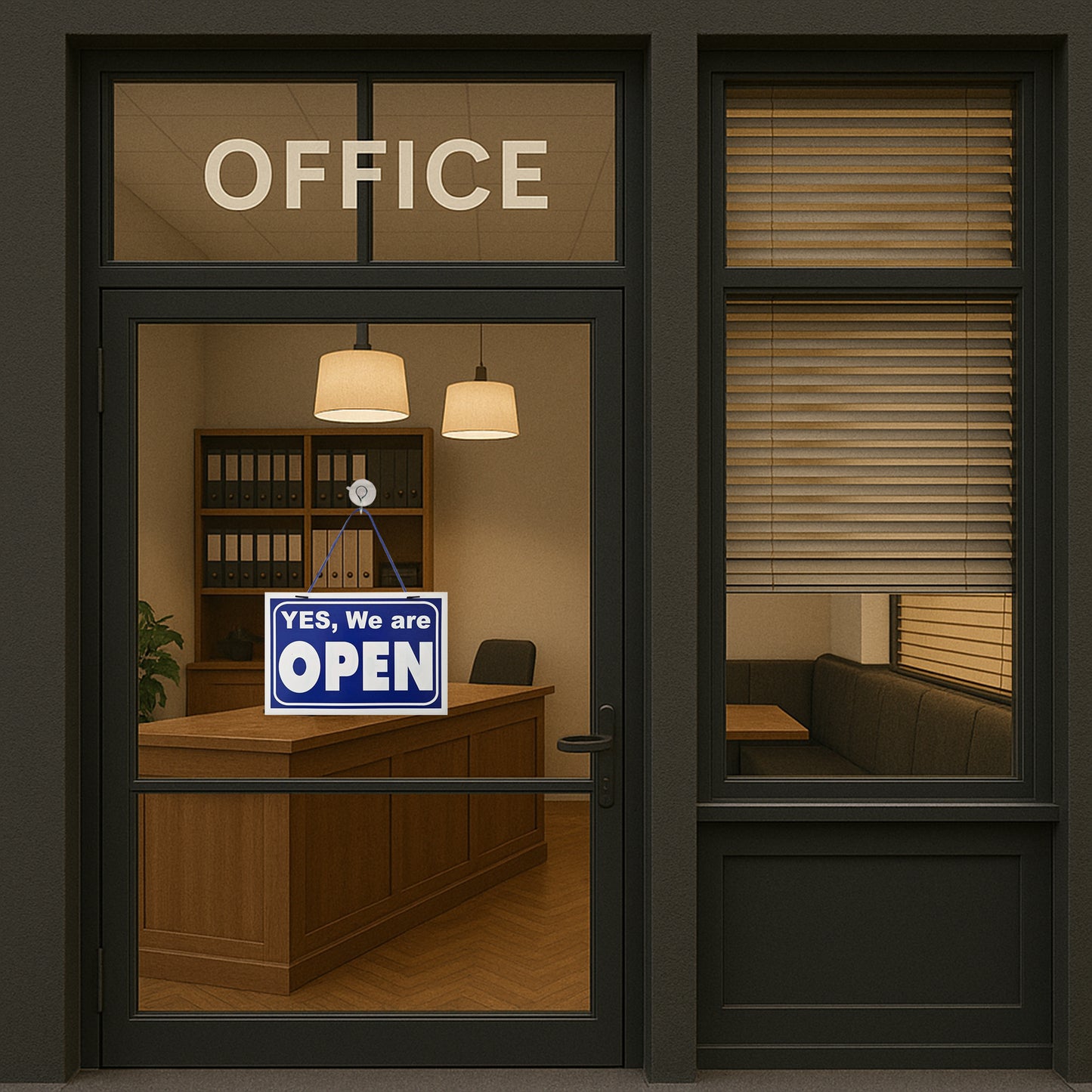 Open / Closed  Plastic Sign - Blue (BS2)