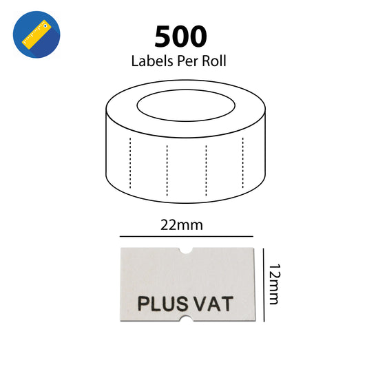 Swift 22 x 12 mm Price Gun Labels CT1 Plus VAT 5,000 Stickers Pricemarking Tags