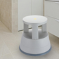Swift Supastep Grey Kick Step Stool with Retractable Castors Heavy Duty PP Great For Work Office Warehouse Retail Home 150kg Load Capacity