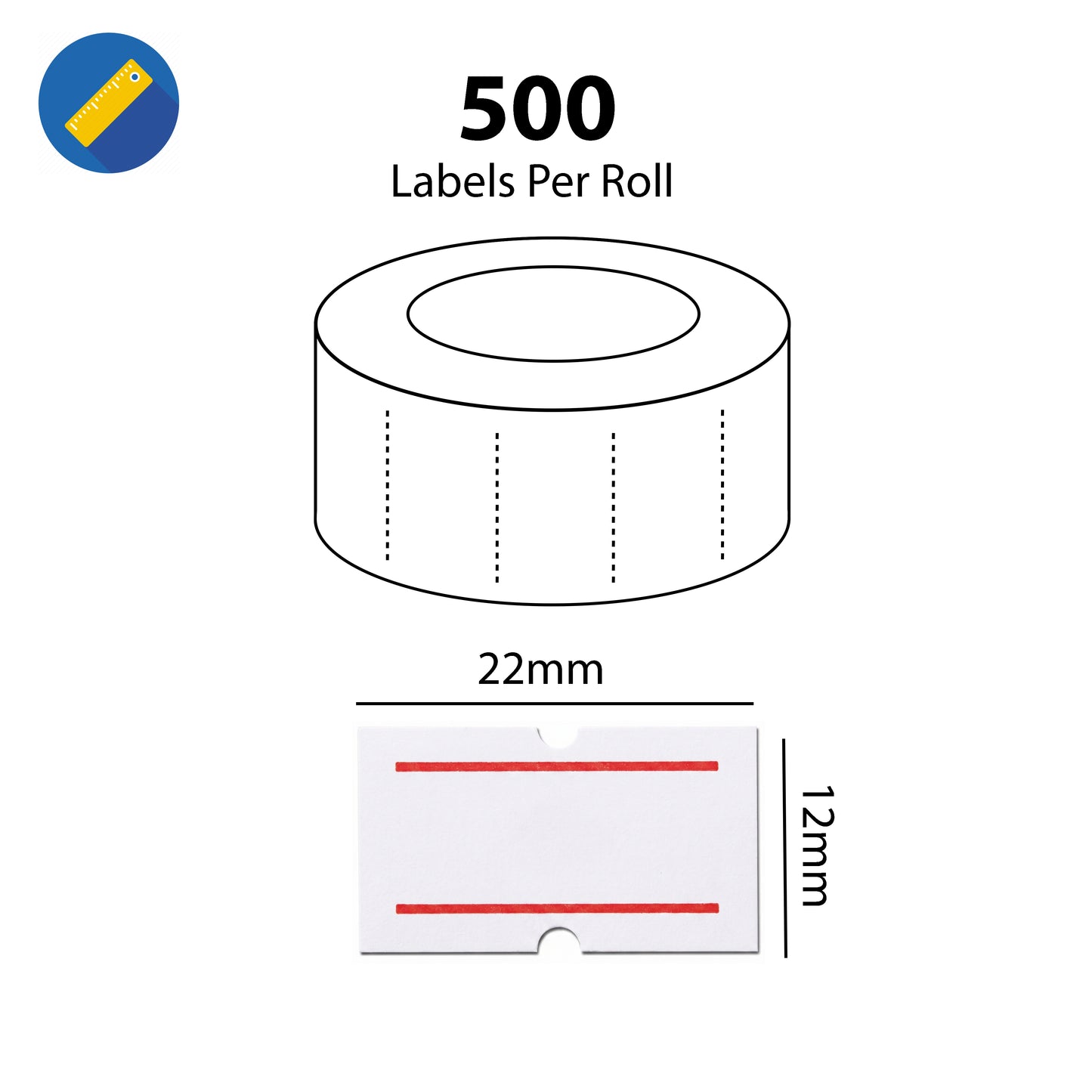 Swift 22 x 12 mm Price Gun Labels CT1 Lined 5,000 Stickers Pricemarking Tags