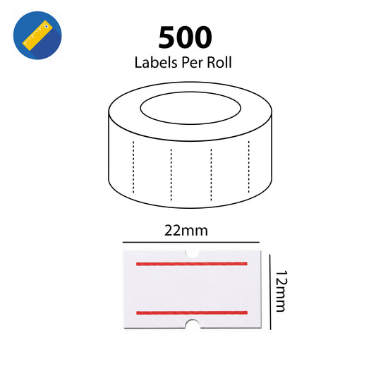 Swift 22 x 12 mm Price Gun Labels CT1 Lined 5,000 Stickers Pricemarking Tags
