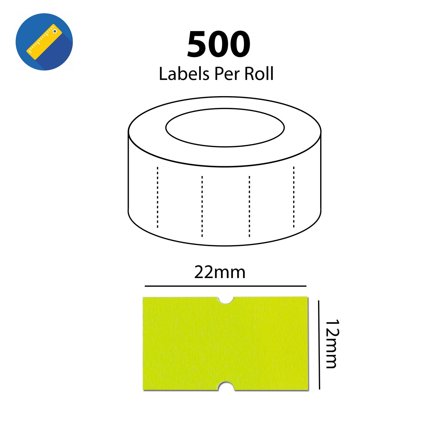 Swift 22 x 12 mm Price Gun Labels CT1 Yellow 5,000 Stickers Pricemarking Tags