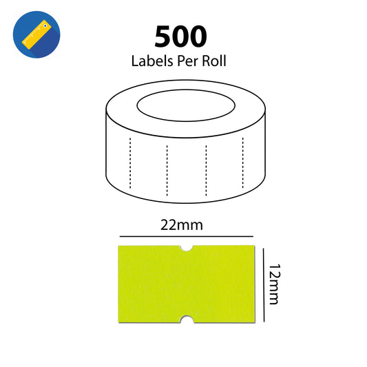 Swift 22 x 12 mm Price Gun Labels CT1 Yellow 5,000 Stickers Pricemarking Tags