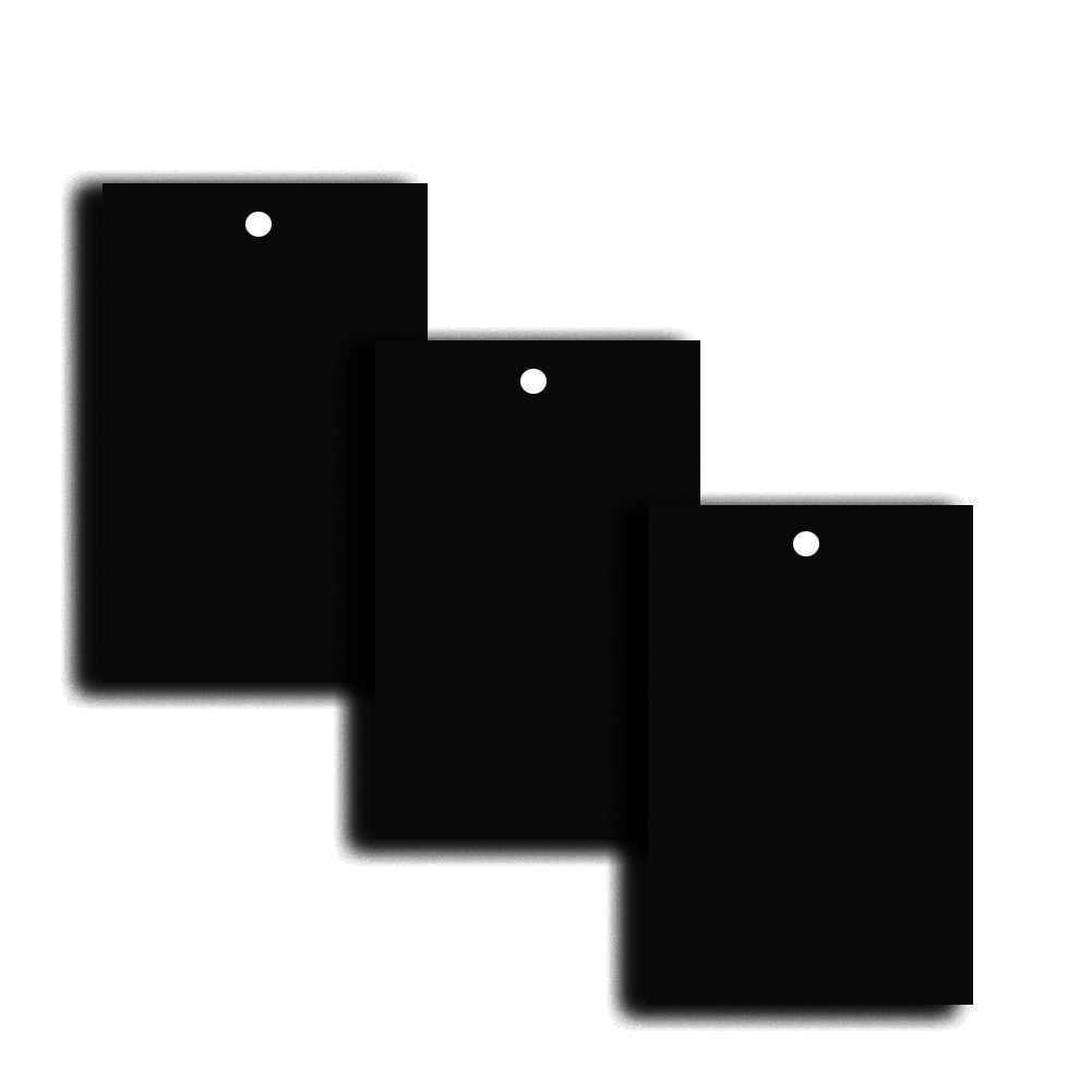 100 x Unstrung Card Clothing Tags 60mm x 40mm Black tradingmadeeasy.co.uk