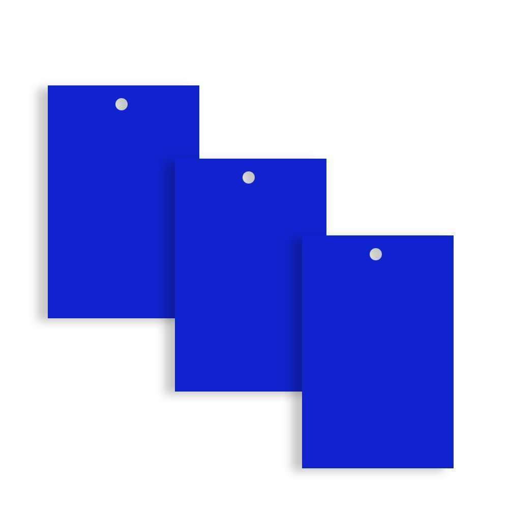 100 x Unstrung Card Clothing Tags 60mm x 40mm Blue tradingmadeeasy.co.uk