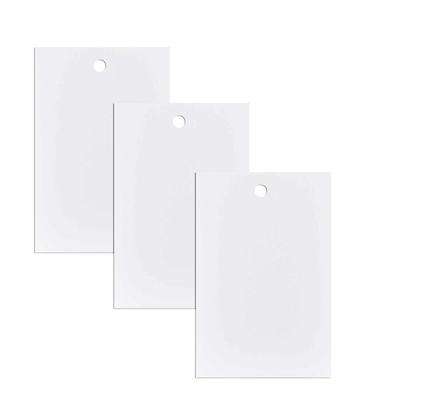 100 x Unstrung Card Clothing Tags 60mm x 40mm White tradingmadeeasy.co.uk