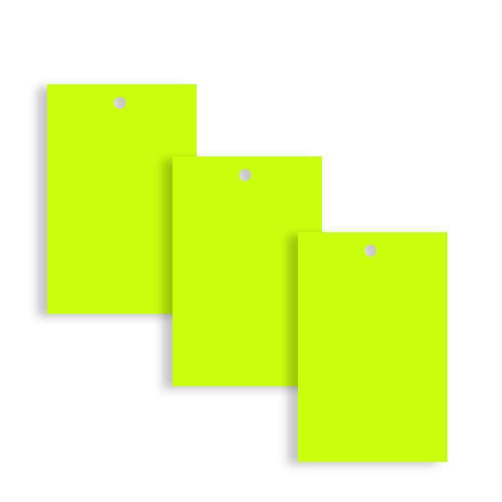100 x Unstrung Card Clothing Tags 60mm x 40mm Yellow tradingmadeeasy.co.uk