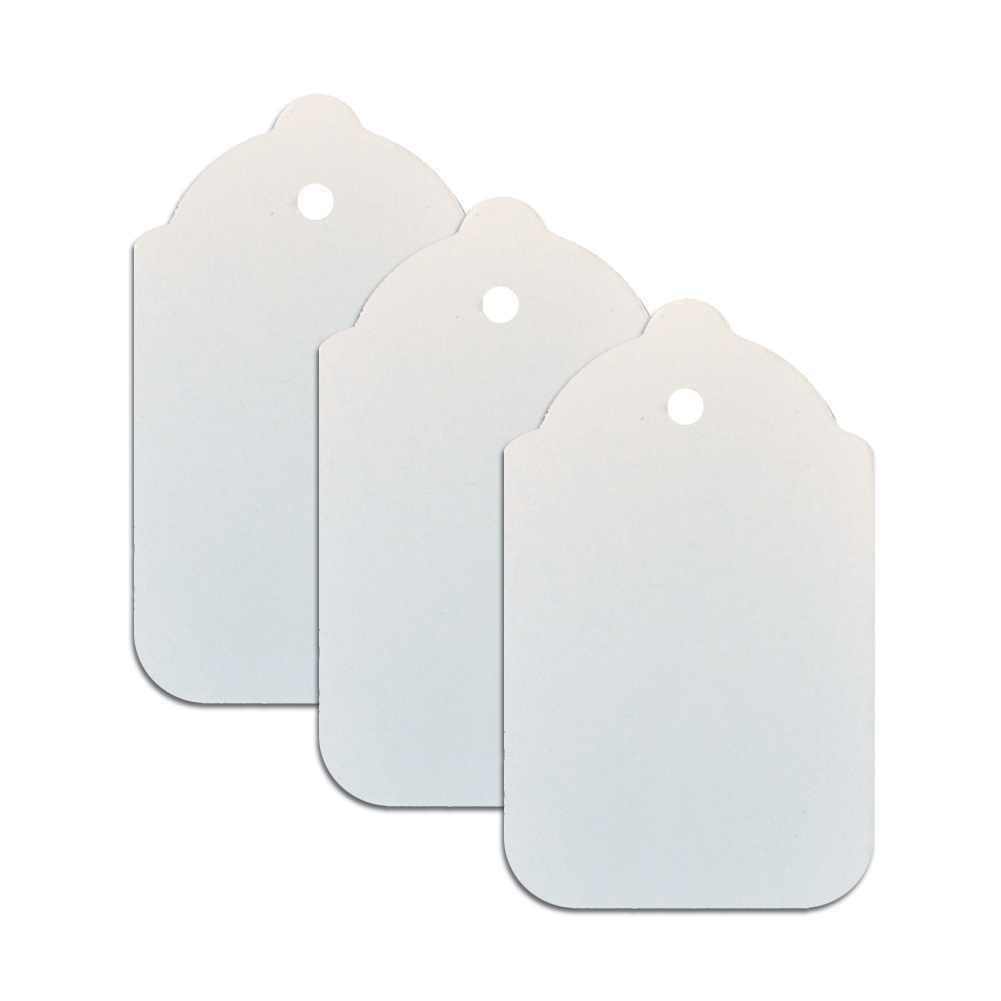 100 x Unstrung Card Clothing Tags 70mm x 40mm White tradingmadeeasy.co.uk