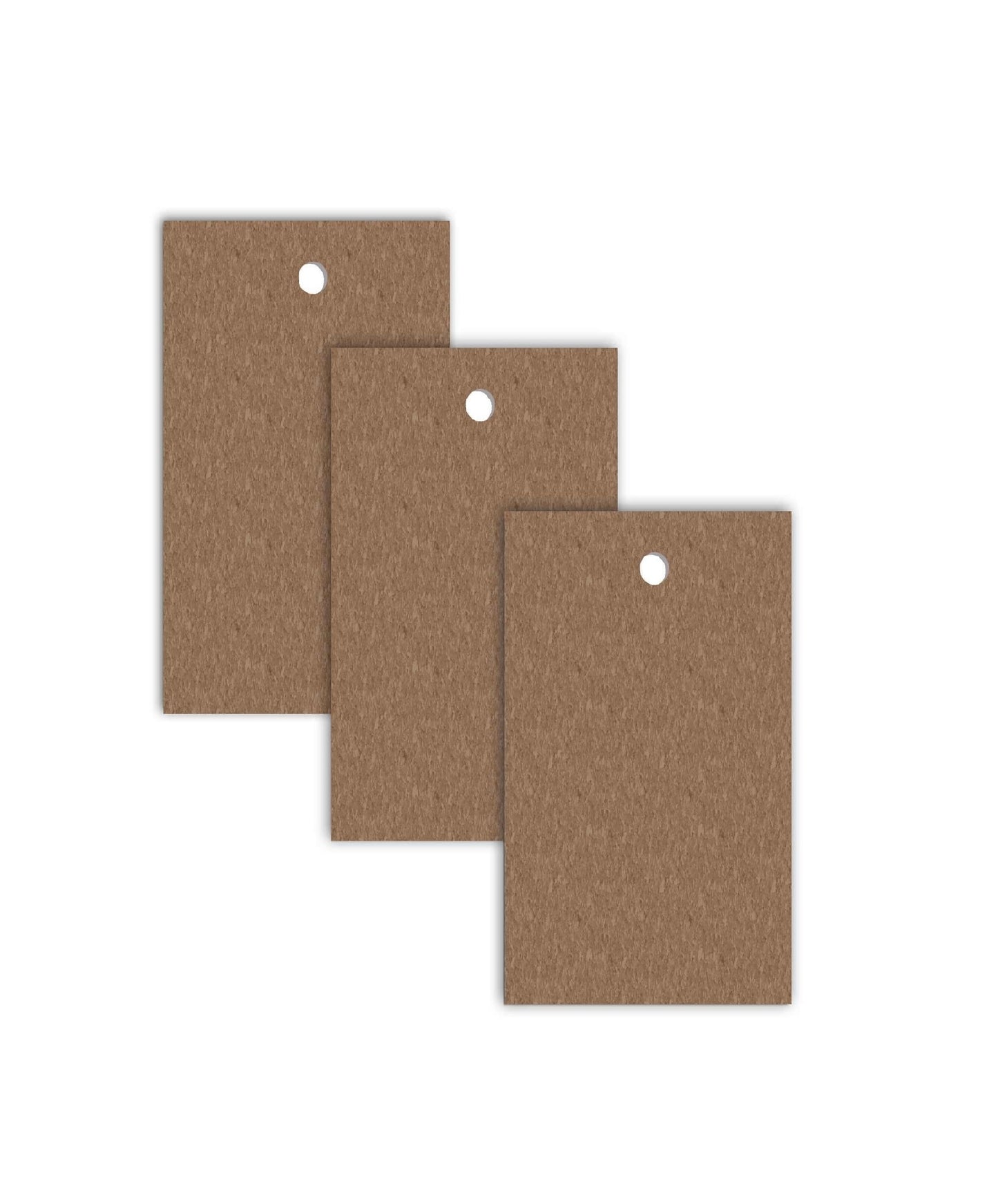 100 x Unstrung Card Clothing Tags 70mm x 45mm Brown tradingmadeeasy.co.uk