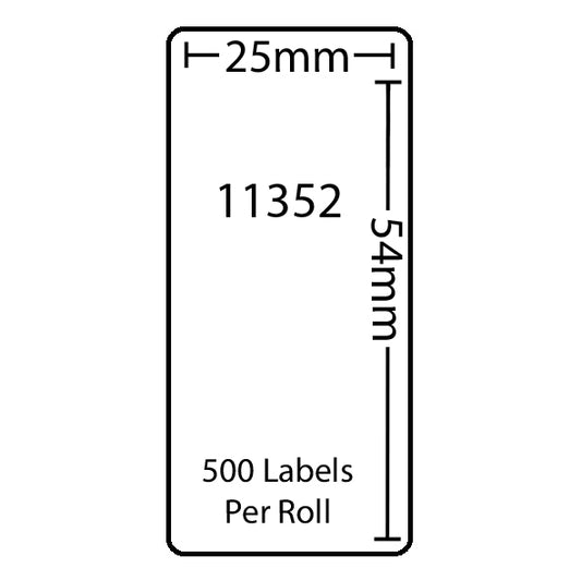 Dymo Compatible Labels 11352 - Plastic (25x54mm) tradingmadeeasy.co.uk