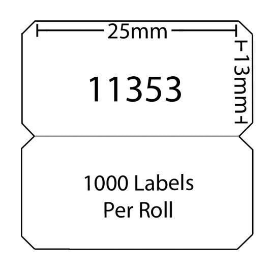 Dymo Compatible Labels 11353 - Yellow (13x25mm) tradingmadeeasy.co.uk