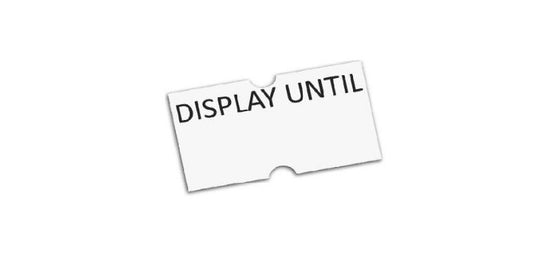 22 x 12mm DISPLAY UNTIL (5000 Labels) CT1 tradingmadeeasy.co.uk