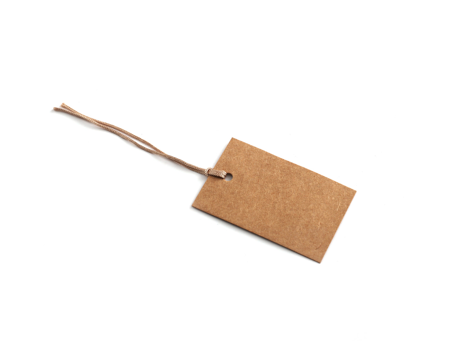 100 x Strung Hanging Card Clothing Tags 60mm x 40mm Brown tradingmadeeasy.co.uk