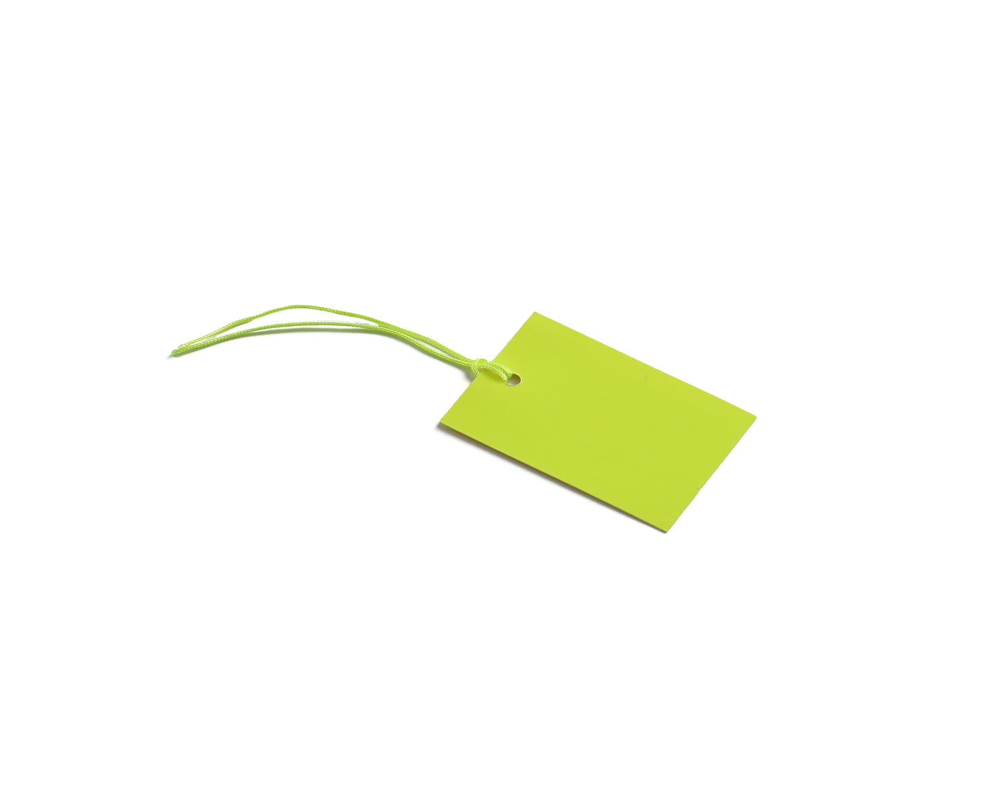 100 x Strung Hanging Card Clothing Tags 60mm x 40mm Yellow tradingmadeeasy.co.uk