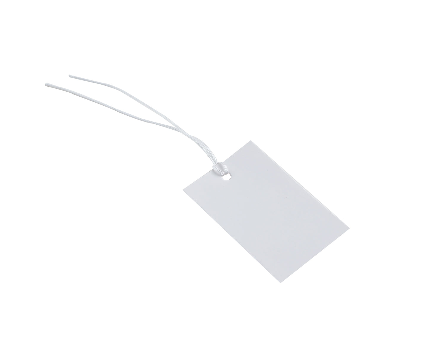 100 x Strung Hanging Card Clothing Tags 60mm x 40mm White tradingmadeeasy.co.uk