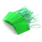 100 x Strung Hanging Card Clothing Tags 70mm x 45mm Green tradingmadeeasy.co.uk