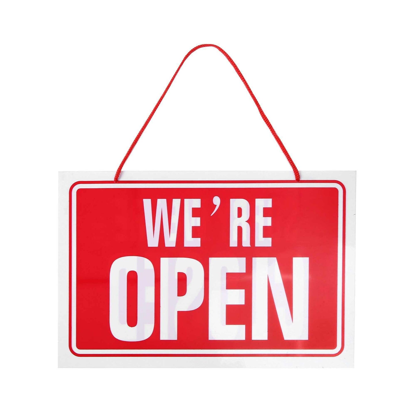 Open / Closed  Hanging Plastic Sign - Red (BS3) tradingmadeeasy.co.uk