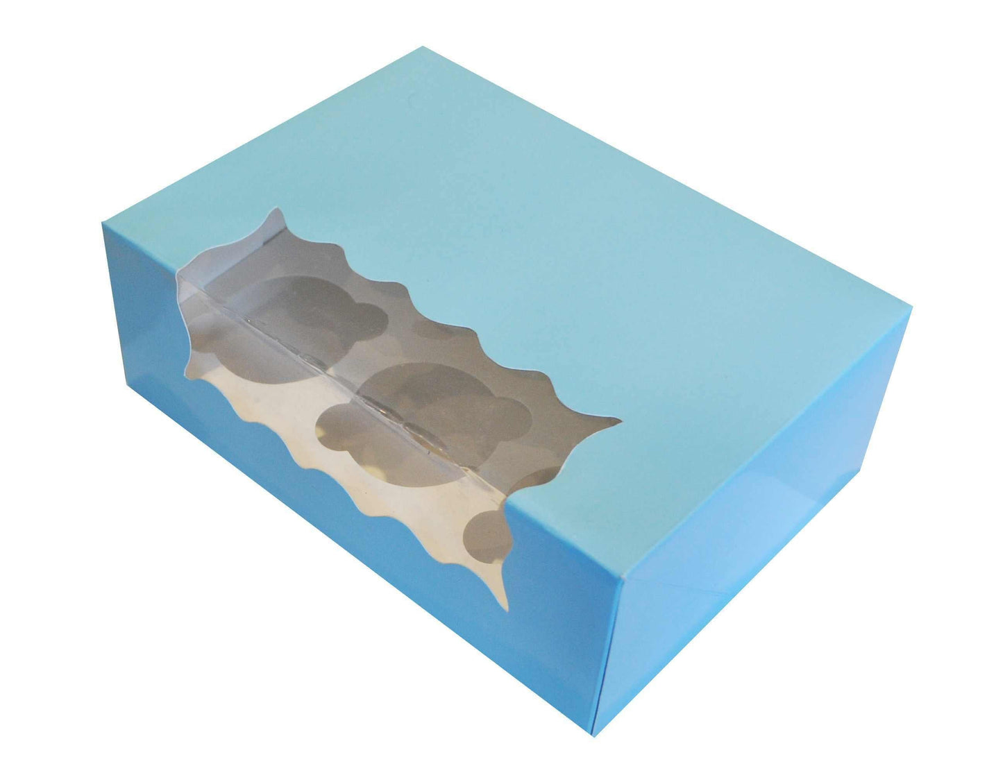 Cupcake Box Blue - 6 Cakes tradingmadeeasy.co.uk