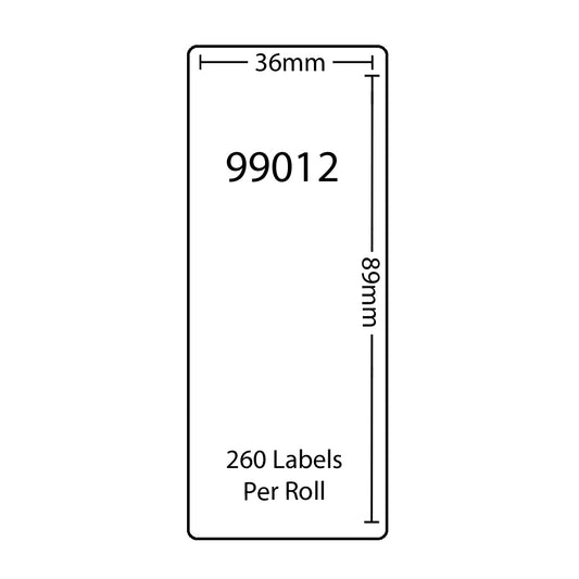 Dymo Compatible Labels 99012 - Plastic (36x89mm) tradingmadeeasy.co.uk