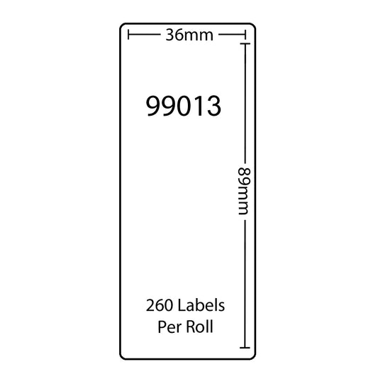Dymo Compatible Labels 99013 Transparent (36x89mm) tradingmadeeasy.co.uk