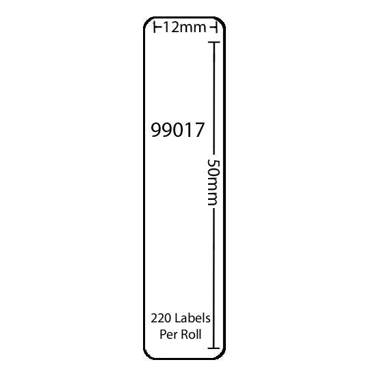 Dymo Compatible Labels 99017 - Plastic (12x50mm) tradingmadeeasy.co.uk