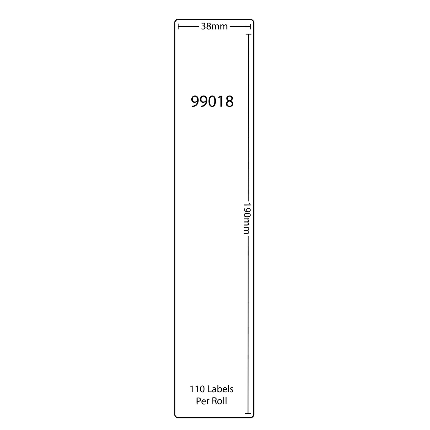 Dymo Compatible Labels 99018 (38x190mm) tradingmadeeasy.co.uk