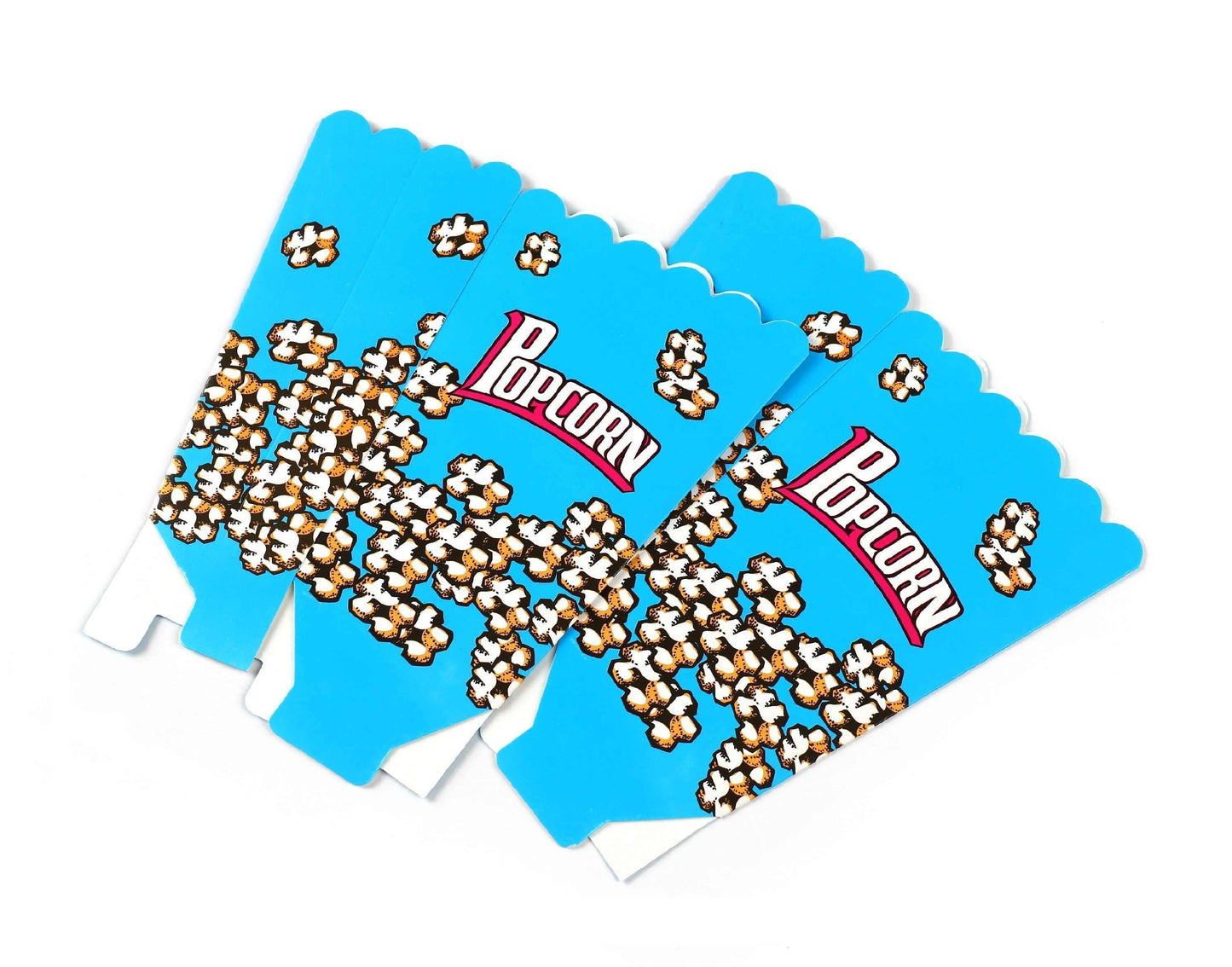 Foldable Childrens Popcorn Holder Boxes Blue Pack of 12 tradingmadeeasy.co.uk