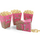 Foldable Childrens Popcorn Holder Boxes Pink Pack of 12 tradingmadeeasy.co.uk