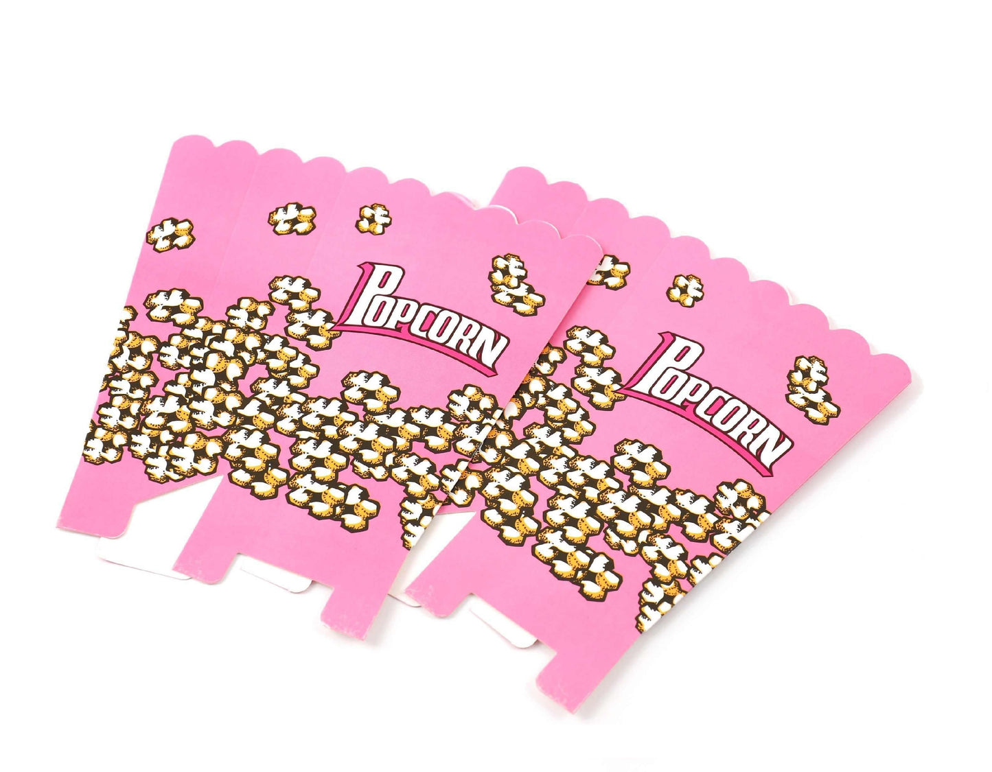 Foldable Childrens Popcorn Holder Boxes Pink Pack of 12 tradingmadeeasy.co.uk