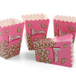 Foldable Childrens Popcorn Holder Boxes Pink Pack of 12 tradingmadeeasy.co.uk