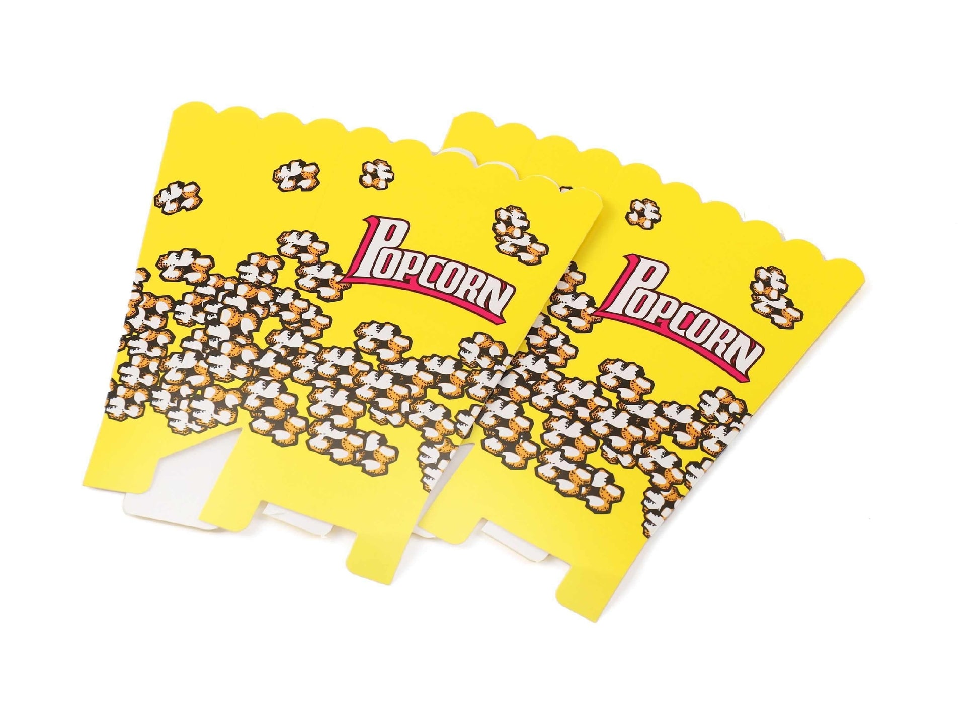 Foldable Popcorn Holder Boxes Yellow Pack of 12 tradingmadeeasy.co.uk