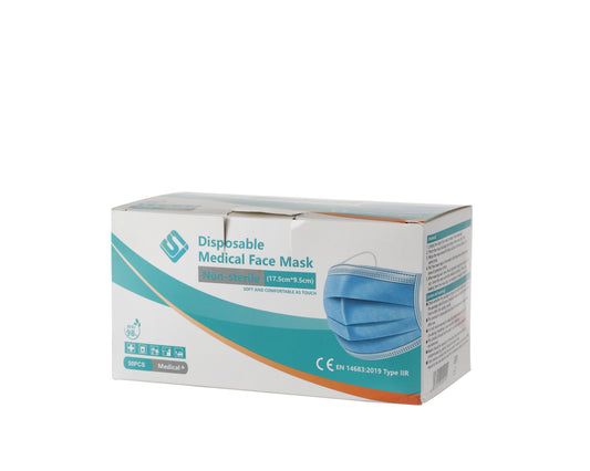 Disposable 3 Ply Surgical Face Mask Type IIR (Box of 50) tradingmadeeasy.co.uk