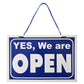 Open / Closed  Plastic Sign - Blue (BS2) tradingmadeeasy.co.uk