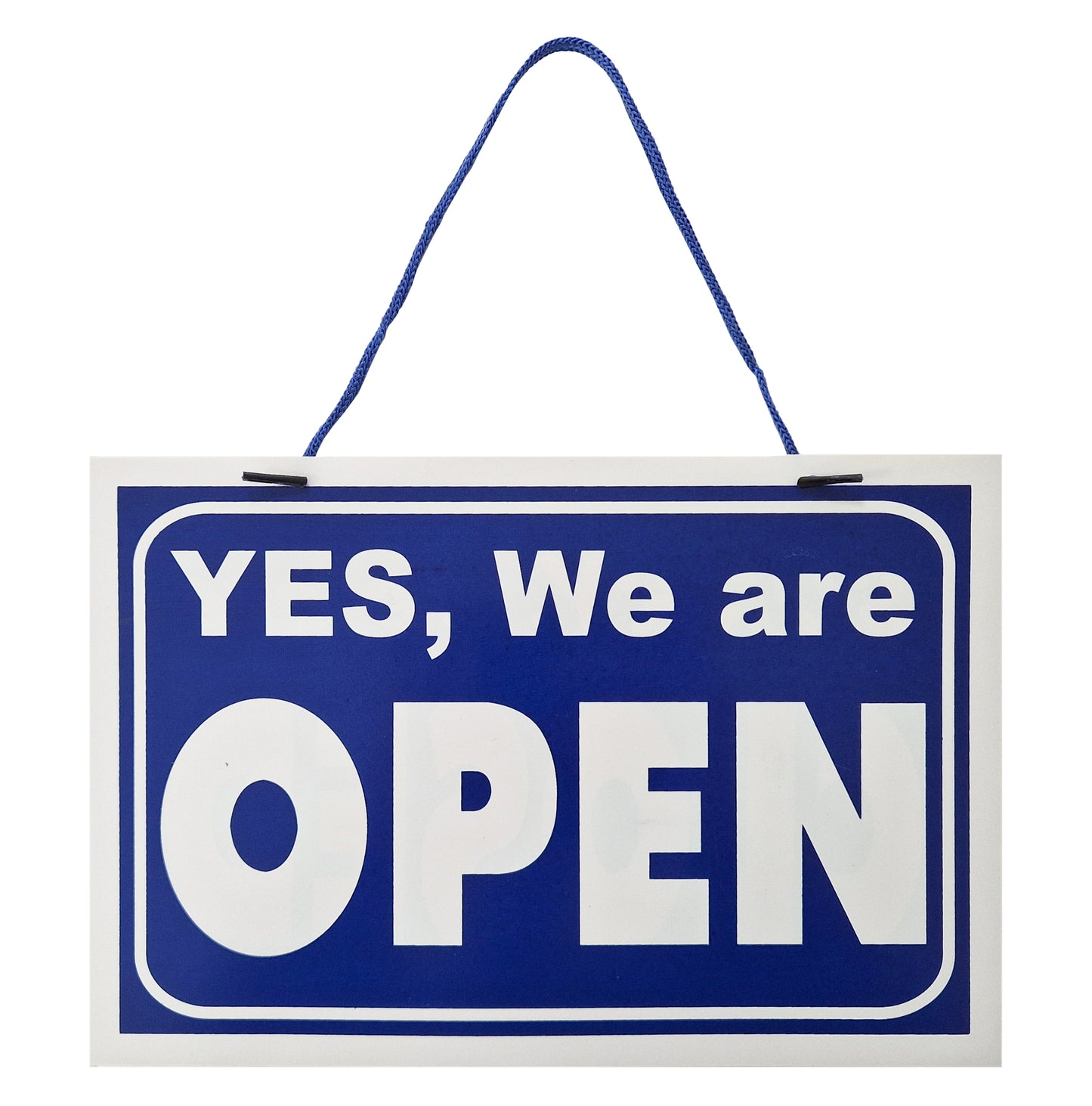 Open / Closed  Plastic Sign - Blue (BS2) tradingmadeeasy.co.uk