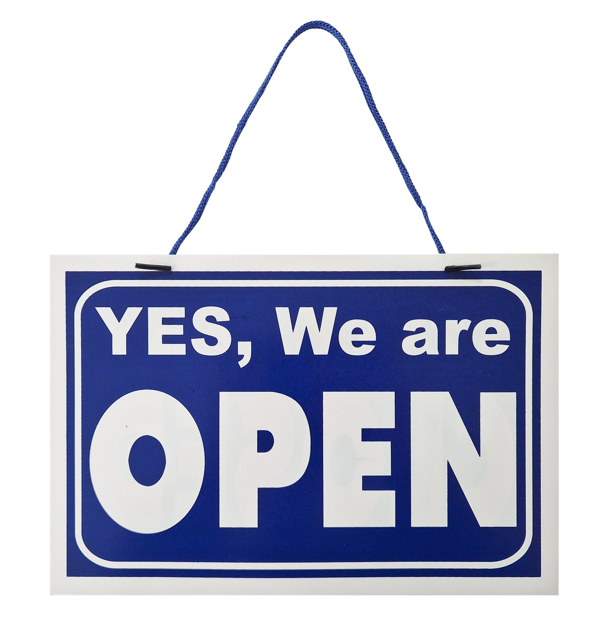Open / Closed  Plastic Sign - Blue (BS2) tradingmadeeasy.co.uk