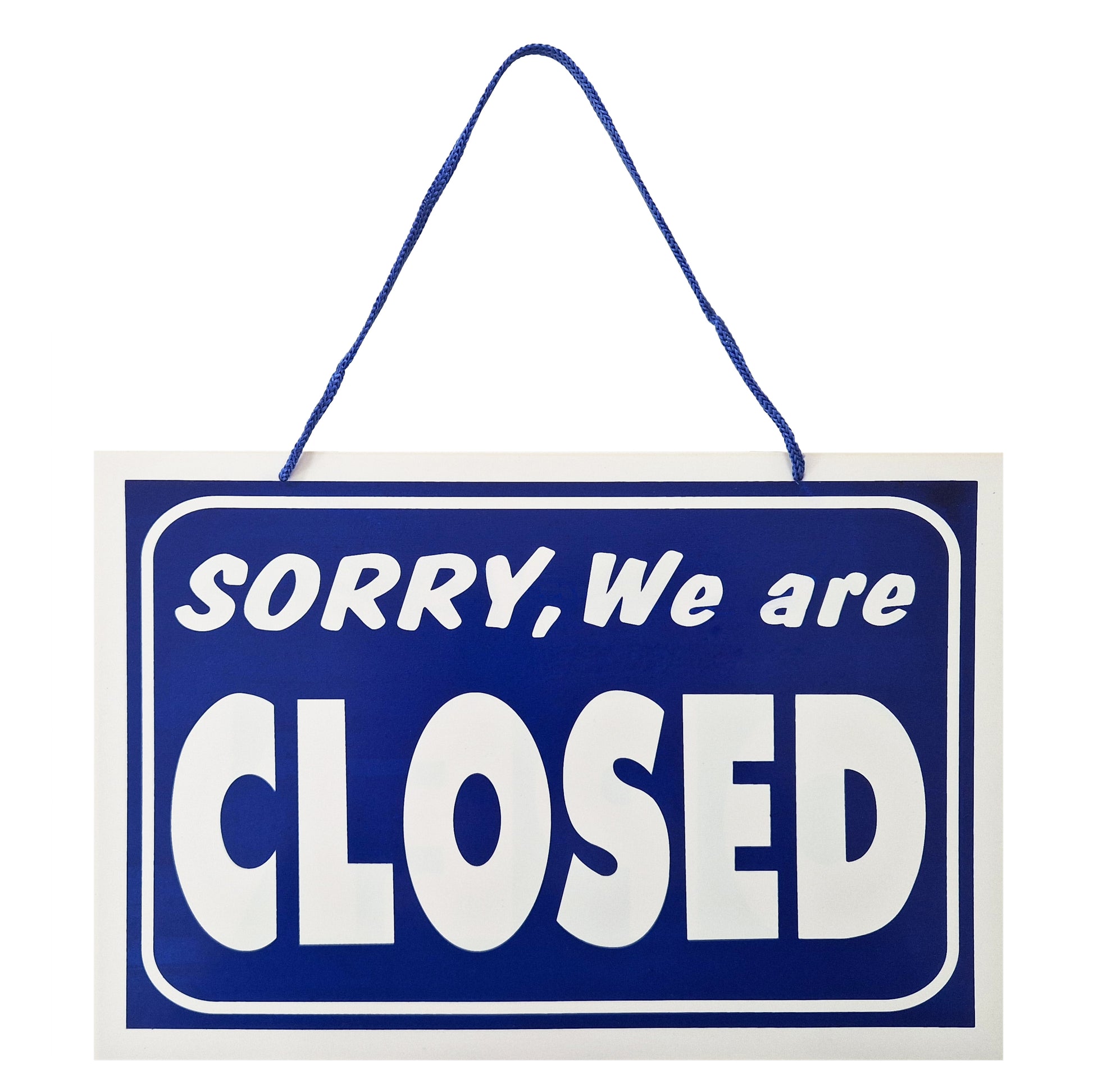 Open / Closed  Plastic Sign - Blue (BS2) tradingmadeeasy.co.uk