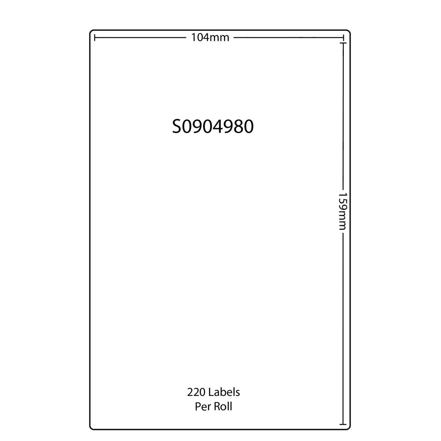 Dymo Compatible Labels S0904980 (104x159mm) tradingmadeeasy.co.uk