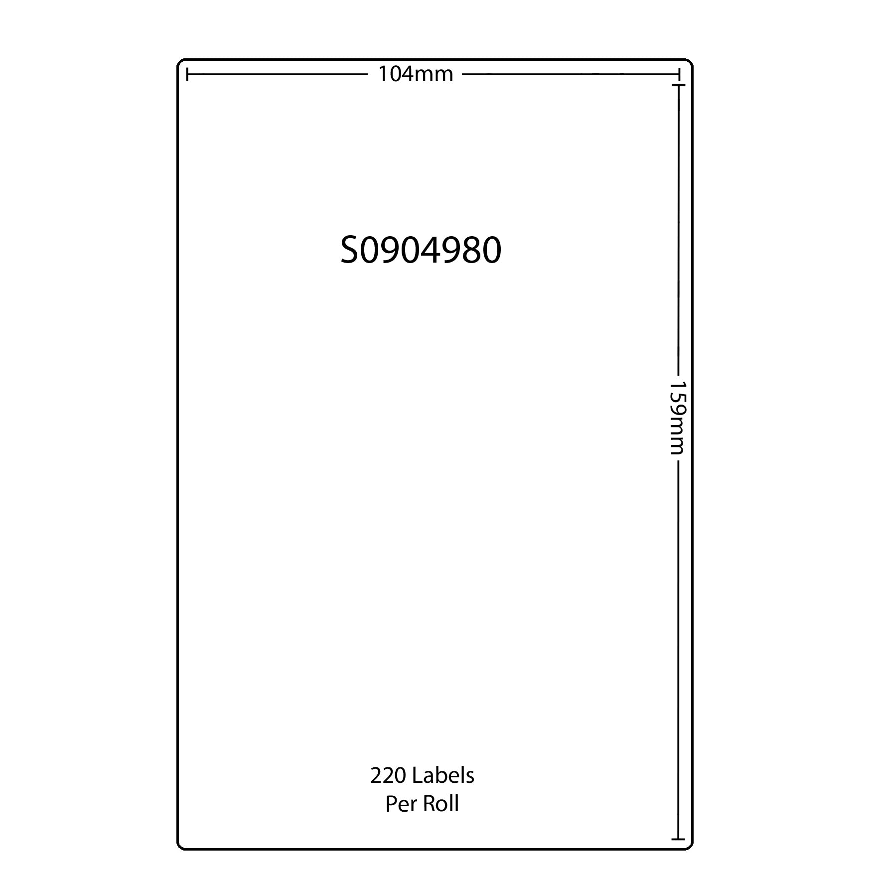 Dymo Compatible Labels S0904980 (104x159mm) tradingmadeeasy.co.uk