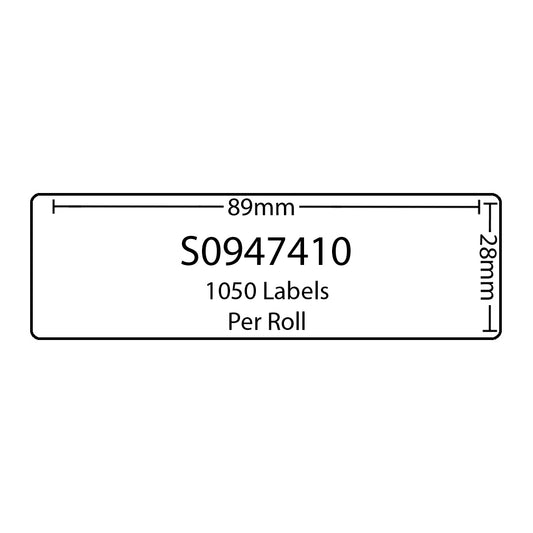 Dymo Compatible Labels S0947410 (89x28mm) tradingmadeeasy.co.uk